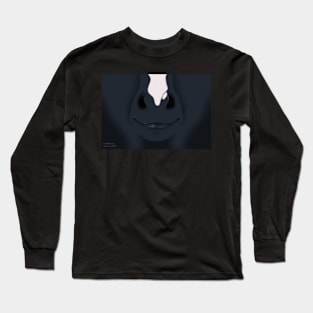 Black Stripe Horse Face Long Sleeve T-Shirt